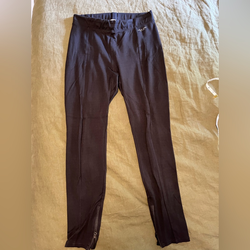 Rag & Bone stretch zip-ankle black pants